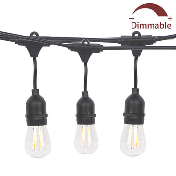 10M/15M LED String Lights S14 LED Retro Filament Bulb Globe Outdoor Street Garden Patio Holiday Lighting - LEDLIGHTING WHOLESALE